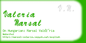 valeria marsal business card